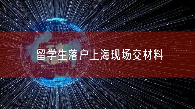 留学生落户上海现场交材料