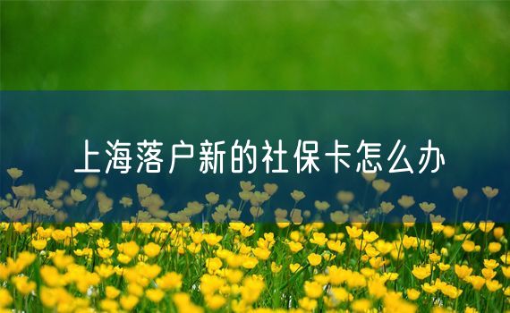 上海落户新的社保卡怎么办