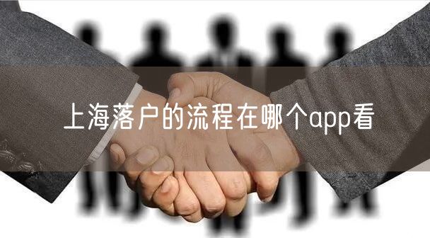 上海落户的流程在哪个app看