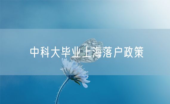 中科大毕业上海落户政策