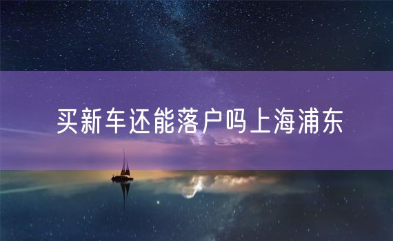 买新车还能落户吗上海浦东