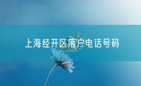 上海经开区落户电话号码