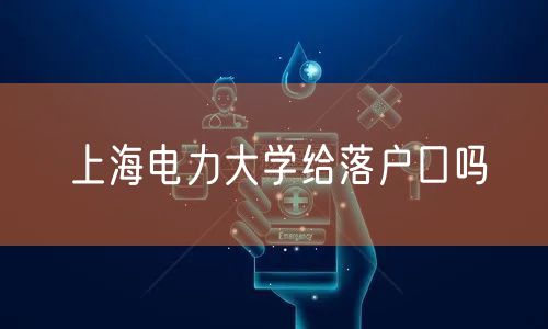 上海电力大学给落户口吗