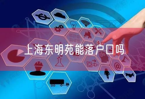 上海东明苑能落户口吗