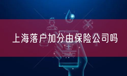 上海落户加分由保险公司吗