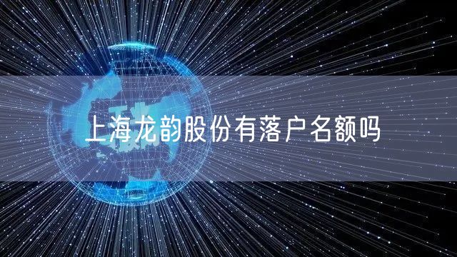 上海龙韵股份有落户名额吗