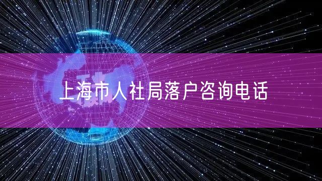 上海市人社局落户咨询电话