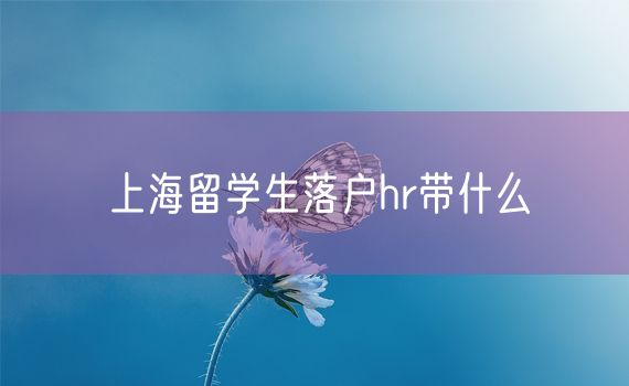 上海留学生落户hr带什么