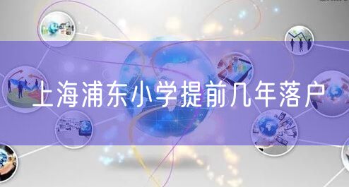 上海浦东小学提前几年落户