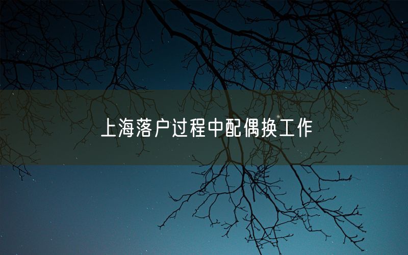 上海落户过程中配偶换工作