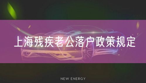 上海残疾老公落户政策规定