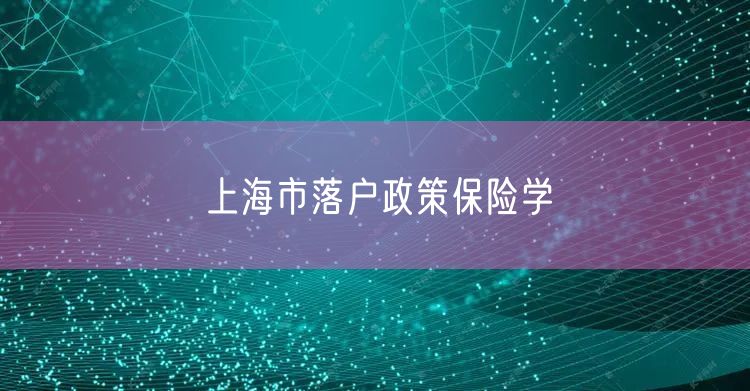 上海市落户政策保险学