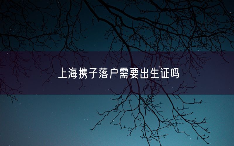 上海携子落户需要出生证吗