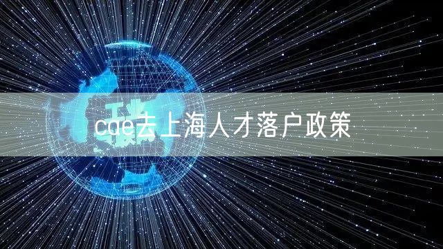 cae去上海人才落户政策