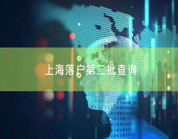 上海落户第二批查询