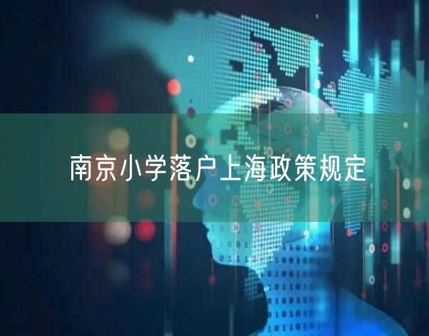 南京小学落户上海政策规定