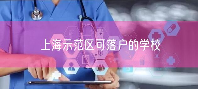 上海示范区可落户的学校