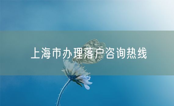 上海市办理落户咨询热线