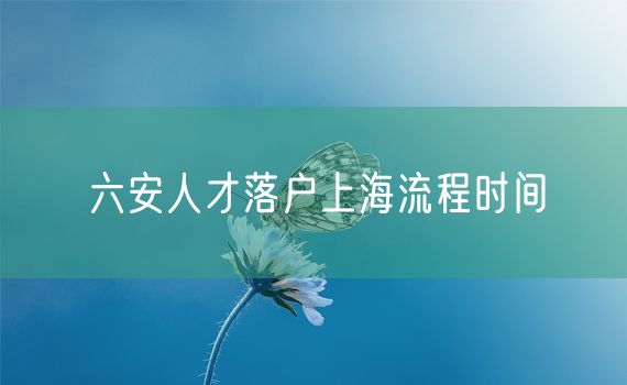 六安人才落户上海流程时间