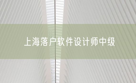 上海落户软件设计师中级