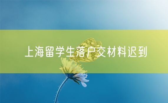 上海留学生落户交材料迟到