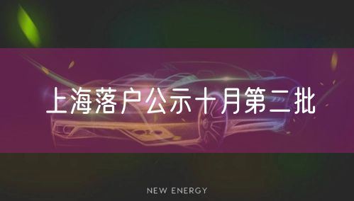 上海落户公示十月第二批