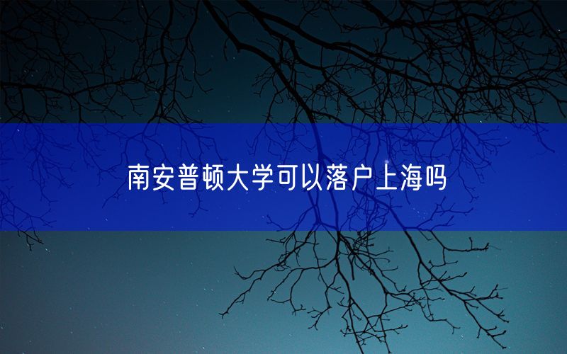 南安普顿大学可以落户上海吗