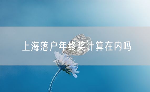 上海落户年终奖计算在内吗