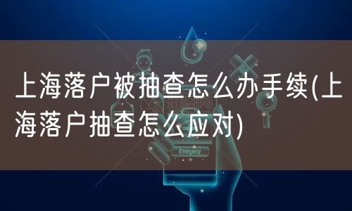 上海落户被抽查怎么办手续(上海落户抽查怎么应对)