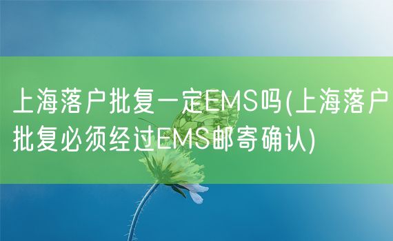 上海落户批复一定EMS吗(上海落户批复必须经过EMS邮寄确认)