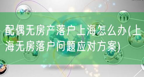 配偶无房产落户上海怎么办(上海无房落户问题应对方案)