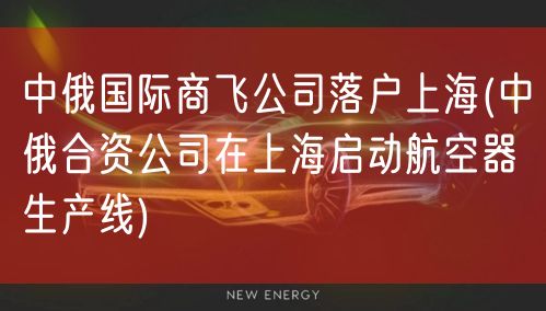 中俄国际商飞公司落户上海(中俄合资公司在上海启动航空器生产线)