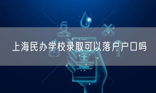 上海民办学校录取可以落户户口吗